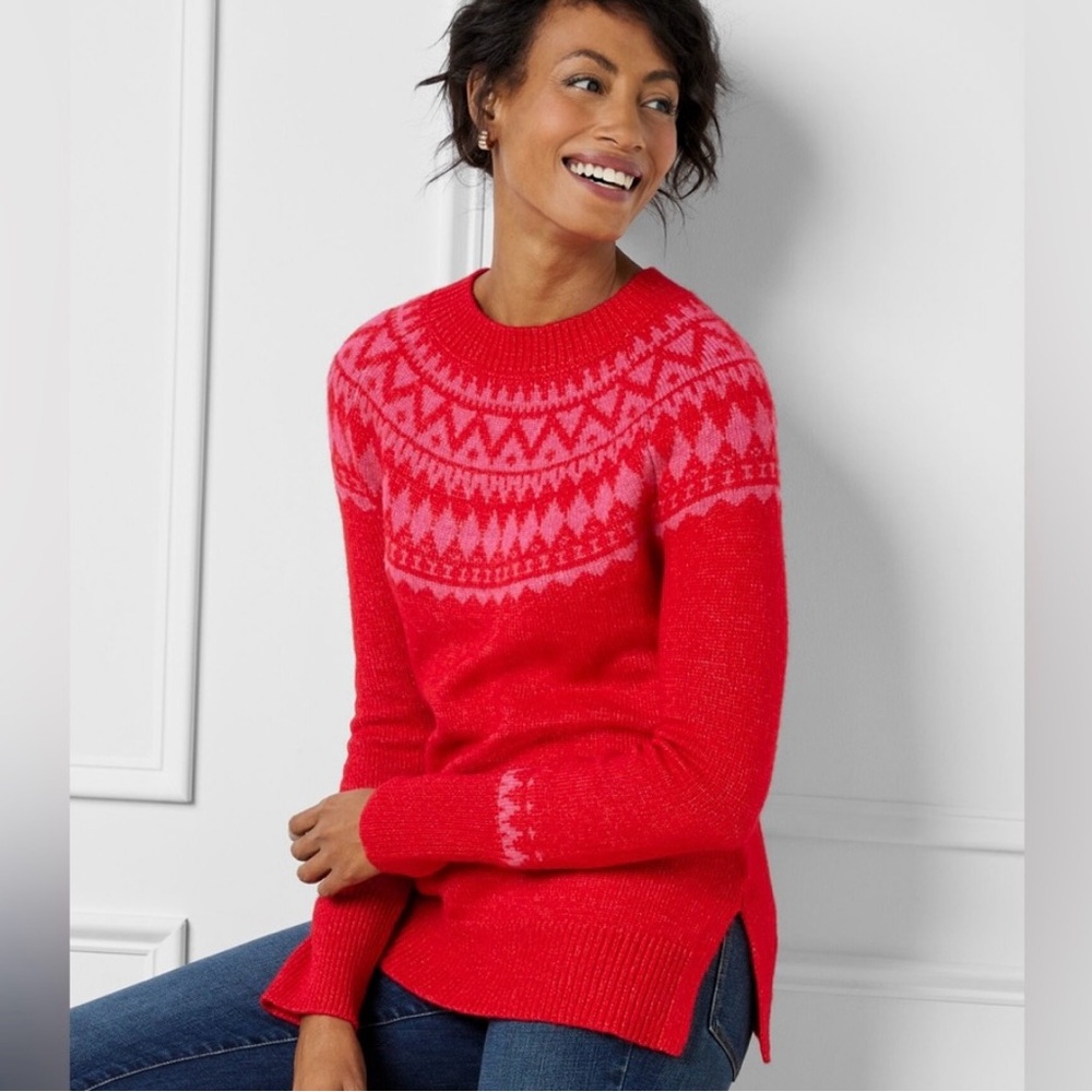 Talbots Fair Isle crewneck Sweater